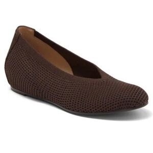 Eileen Fisher Seam Knit All Day Ballet Flats Chocolate Brown Size 11